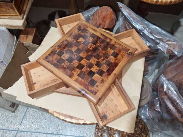 juniper wood chess set 45cm/45cm